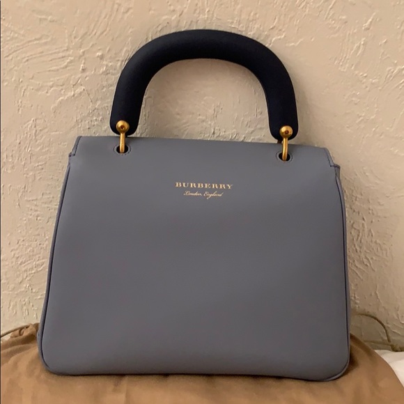 RARE Burberry DK88 Handbag (Light Blue/Navy) - Picture 2 of 8